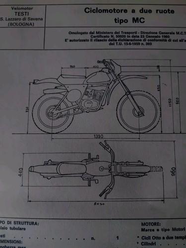 Moto cross testi - cross, scheda