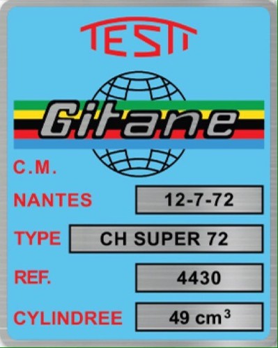 Adesivo gitane testi champion - testi,