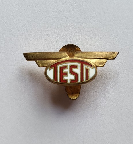 Vintage enamel testi - testi, logo